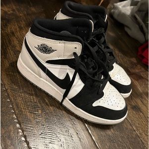 Black and white Jordans